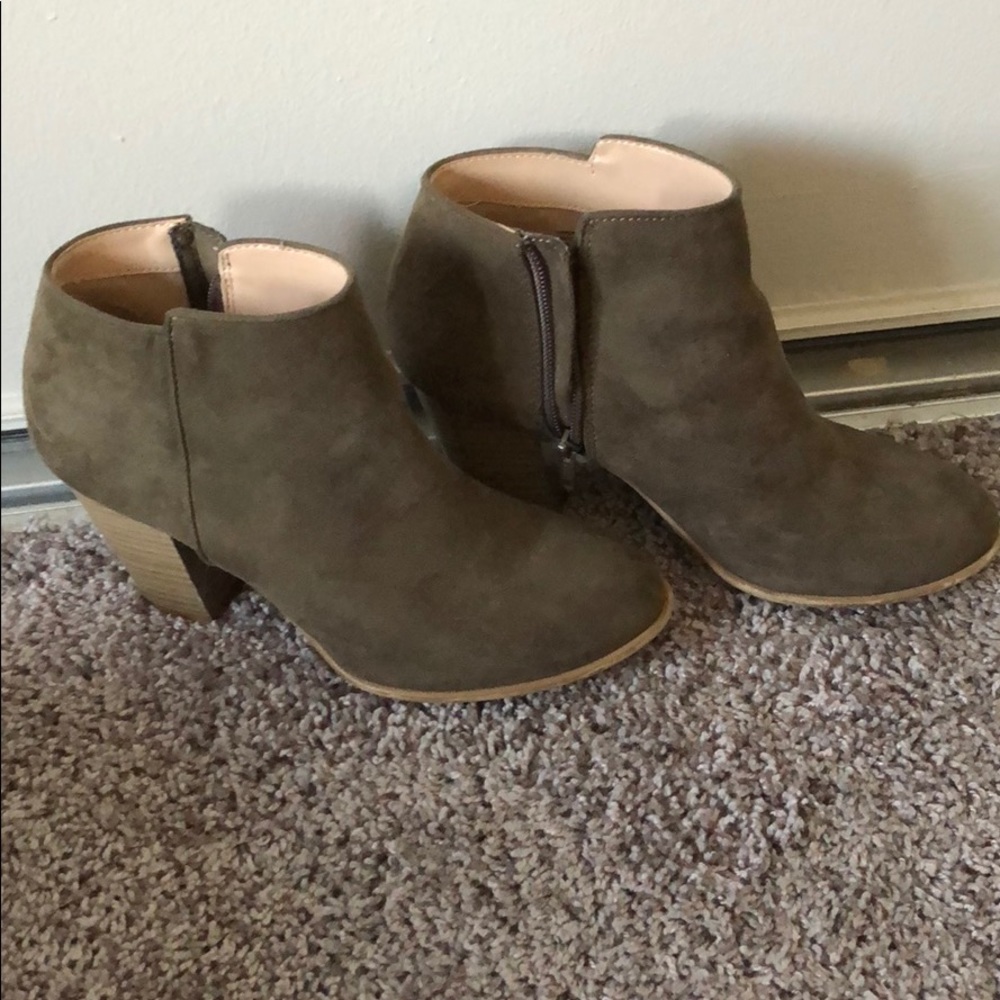 Olive Green Booties